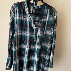 Lane Bryant, Plaid Oversized Long Sleeve Button Down, Size 22/24